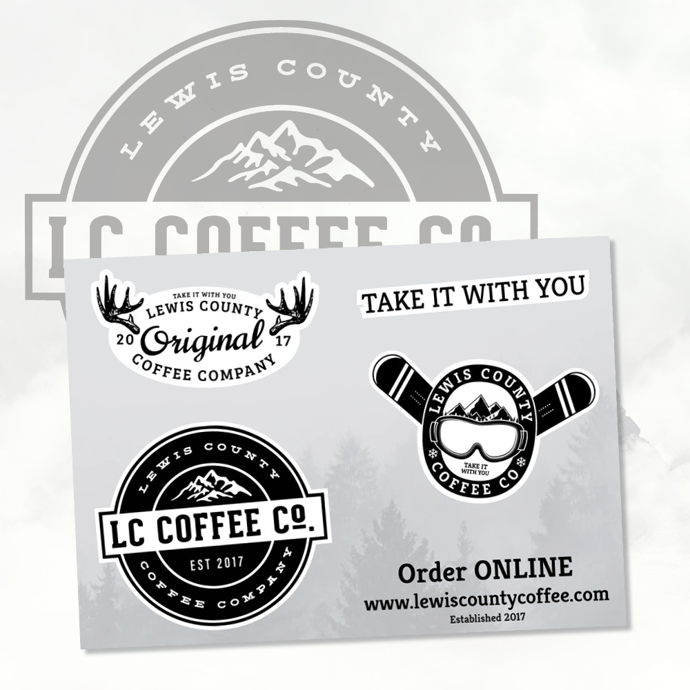 Lewis County Coffee Original Sticker Pack