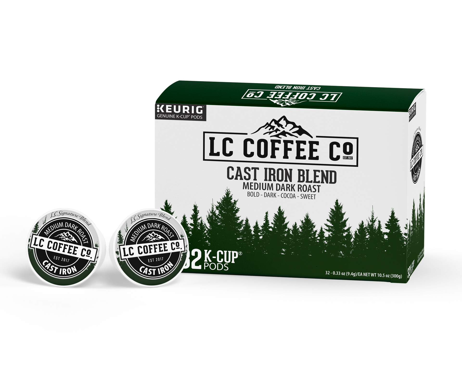 Lewis County Coffee Cast Iron Blend K-Cup 32 Count